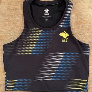 RADrabbit Black Crop Hop Sport Bra Size Small